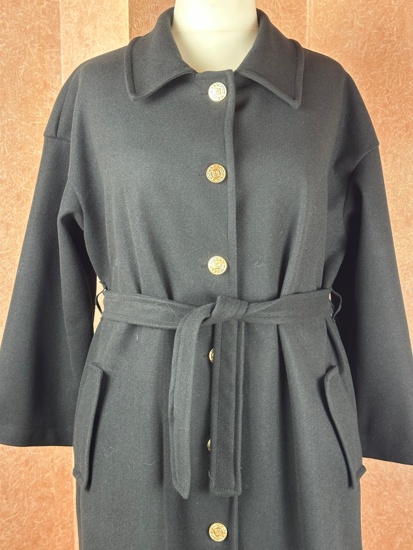 MANTEAU LONG A BOUTONS DORÉS