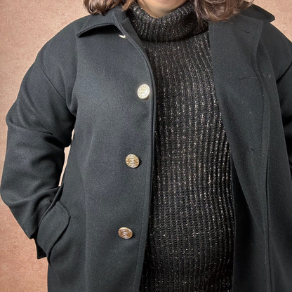 MANTEAU LONG A BOUTONS DORÉS