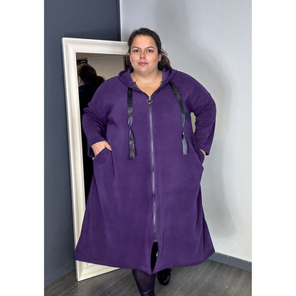 VESTE VELOURS - VIOLETTE