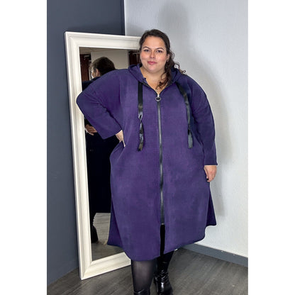 VESTE VELOURS - VIOLETTE