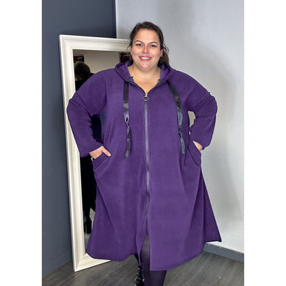 VESTE VELOURS - VIOLETTE