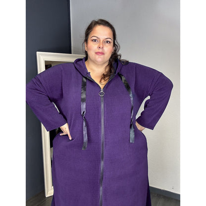 VESTE VELOURS - VIOLETTE