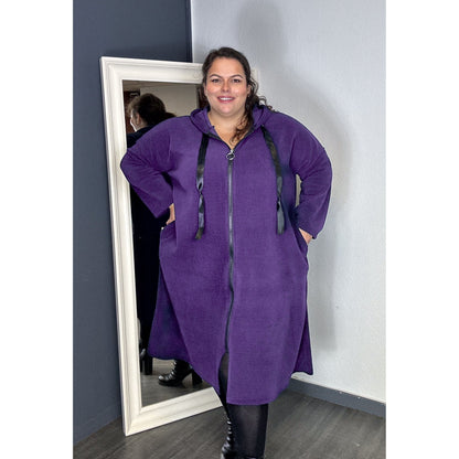 VESTE VELOURS - VIOLETTE