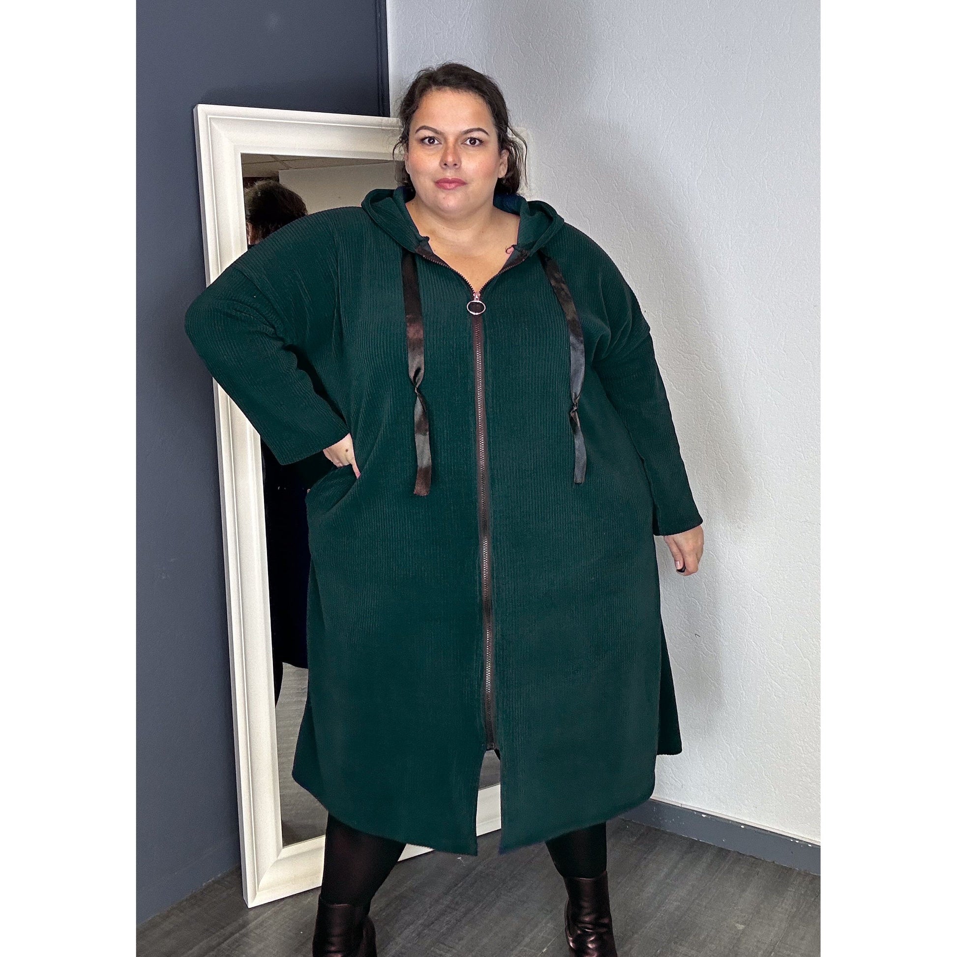 ROBE SWEAT - VERT FONCÉ L'indisciplinée